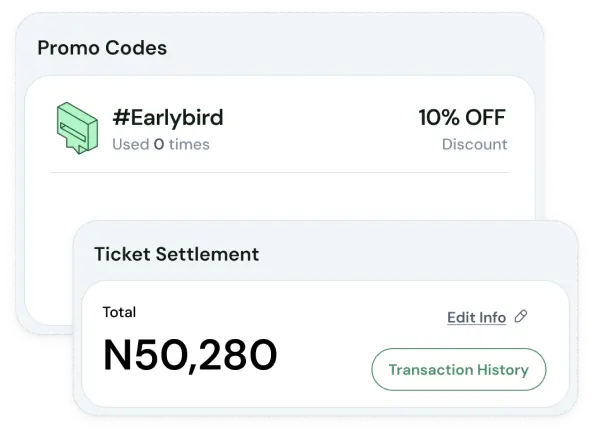 Promo Codes & Settlement